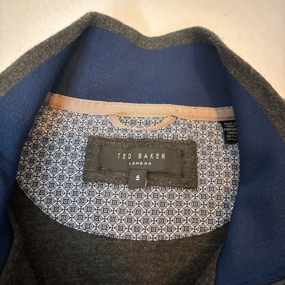 TED BAKER Curbing Slim Fit Quarter Zip Pullover Sweater Size 5, US Size‎ XL
